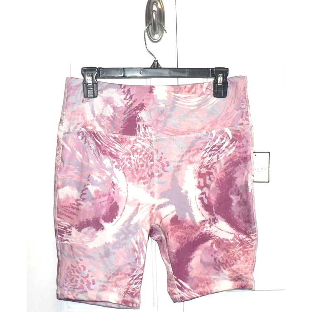 Laundry by Shelli Segal Women's Bike Gym Workout Shorts in Whirlwind Pink XLarge